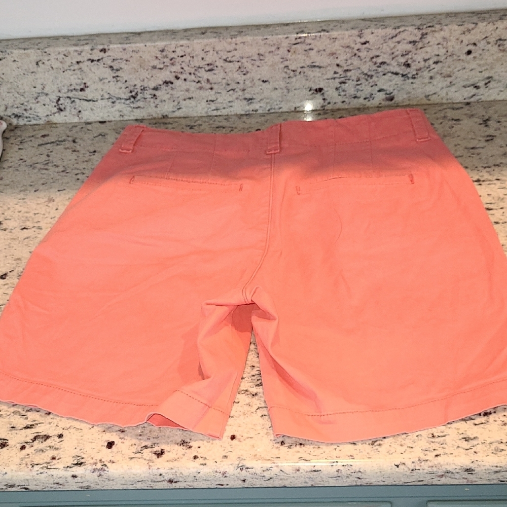 Lee Coral & Khaki Tan Mid-Rise Shorts Casual Cotton Blend Regular Fit Women's 8 - Picture 5 of 15